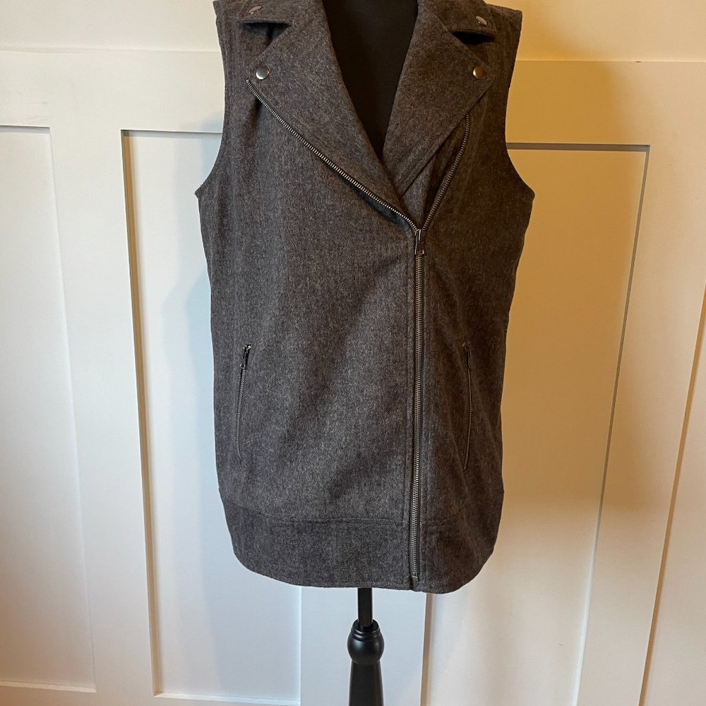 Banana Republic Asymmetrical Wool Blend Vest